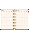 NOTIQUE NOTIQUE Spirális 18 hónapos naptár Petito – Vörös virágok 2026/2027, 13 x 18 cm