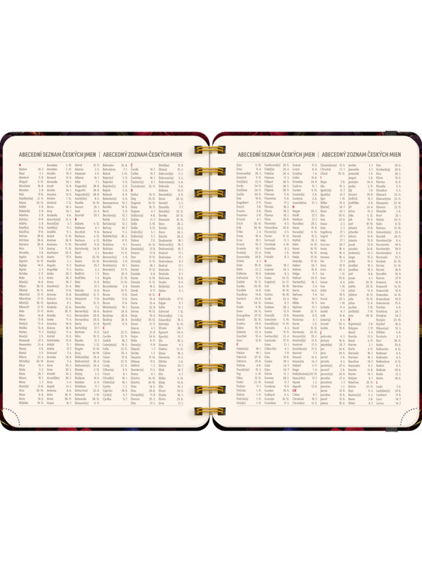 NOTIQUE NOTIQUE Spirális 18 hónapos naptár Petito – Vörös virágok 2026/2027, 13 x 18 cm
