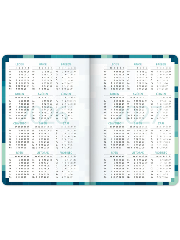NOTIQUE NOTIQUE Iskolai naptár Gamer (szeptember 2026 – december 2027), 9,8 x 14,5 cm