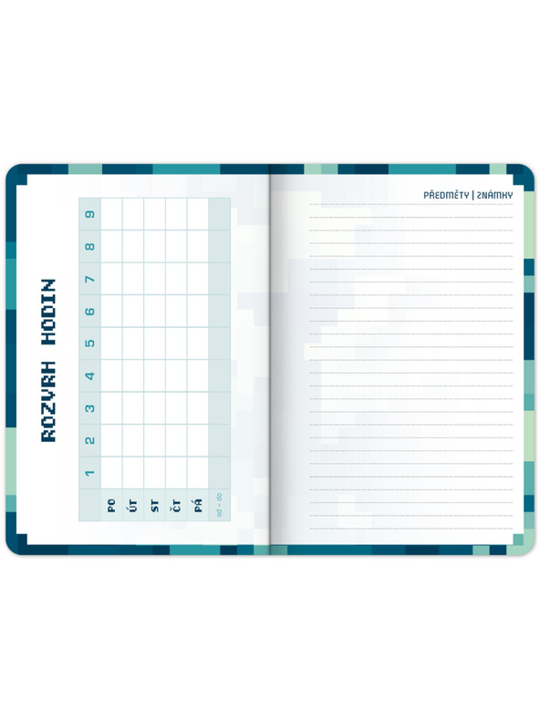 NOTIQUE NOTIQUE Iskolai naptár Gamer (szeptember 2026 – december 2027), 9,8 x 14,5 cm