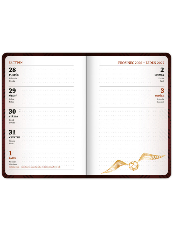 NOTIQUE NOTIQUE Diák naptár Harry Potter (szeptember 2026 – december 2027), 9,8 x 14,5 cm
