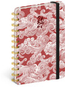 NOTIQUE NOTIQUE Spirális 18 hónapos naptár Petito – Felhők 2026/2027, 13 x 18 cm