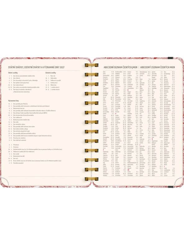 NOTIQUE NOTIQUE Spirális 18 hónapos naptár Petito – Felhők 2026/2027, 13 x 18 cm