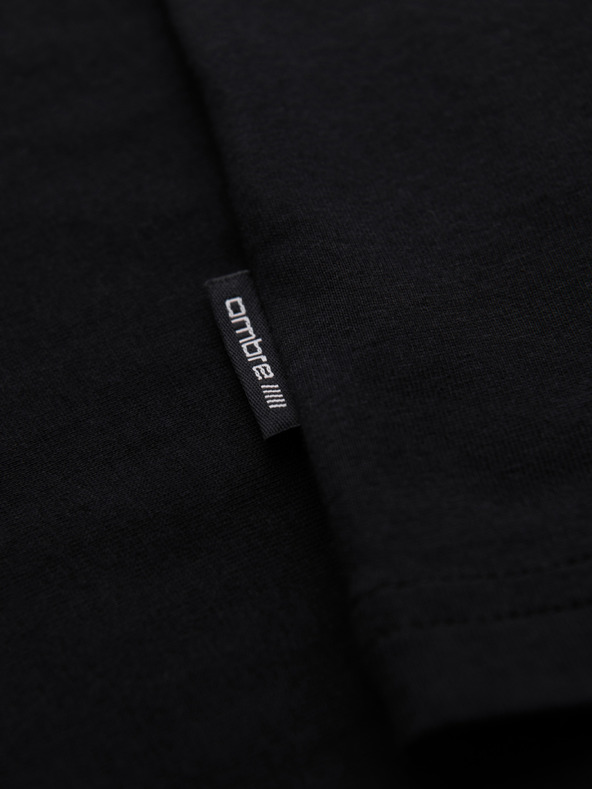 Ombre Clothing Férfi pamutbetét BASIC - fekete V3 OM-TSBT-0272 Ombre Clothing