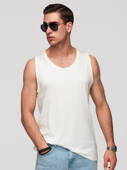 Ombre Clothing Férfi pamutbetét BASIC - fehér V1 OM-TSBT-0272 Ombre Clothing