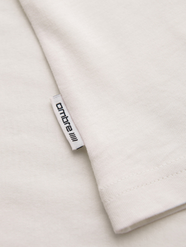 Ombre Clothing Férfi pamutbetét BASIC - fehér V1 OM-TSBT-0272 Ombre Clothing