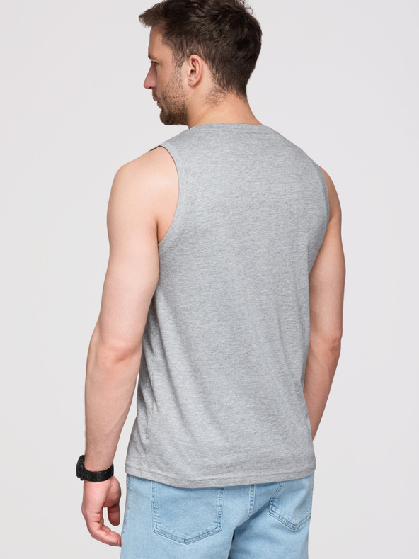 Ombre Clothing Férfi pamutbetét BASIC - szürke melanzs V2 OM-TSBT-0272 Ombre Clothing