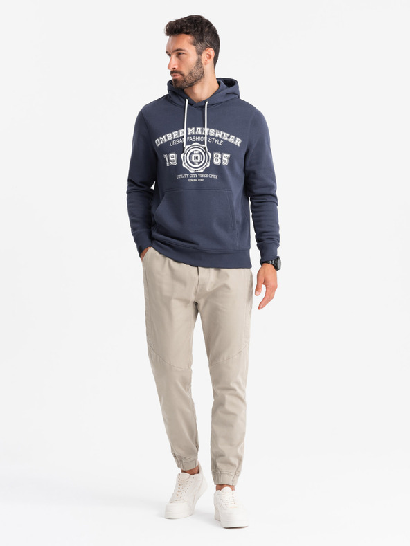 Ombre Clothing Férfi kötött melegítőnadrágok rakott szürke Ombre ruházat