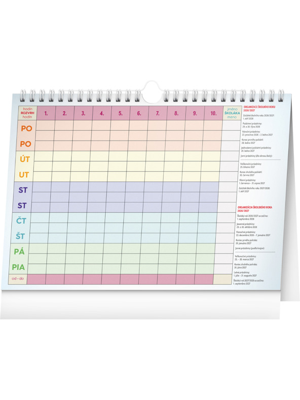 NOTIQUE NOTIQUE Iskolai tervező naptár horoggal 2027, 30 x 21 cm