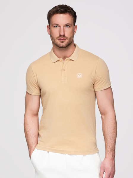 Ombre Clothing Férfi pamut pólóing BASIC - fekete/fehér/bézs V7 OM-POBS-0171 Ombre Clothing