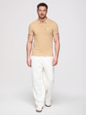 Ombre Clothing Férfi pamut pólóing BASIC - fekete/fehér/bézs V7 OM-POBS-0171 Ombre Clothing