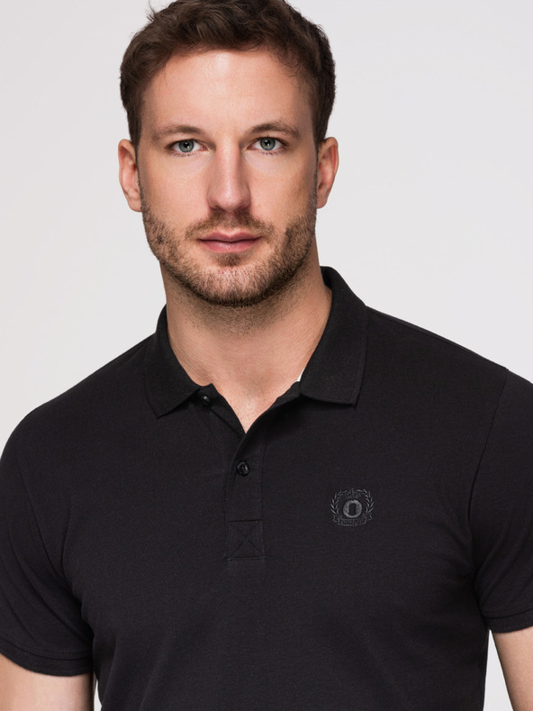 Ombre Clothing Férfi pamut pólóing BASIC - fekete/sötétkék/fehér V1 OM-POBS-0171 Ombre Clothing