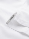 Ombre Clothing Férfi pamut pólóing BASIC - fehér/barna/sötétkék V4 OM-POBS-0171 Ombre Clothing