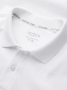 Ombre Clothing Férfi pamut pólóing BASIC - fehér/barna/sötétkék V4 OM-POBS-0171 Ombre Clothing