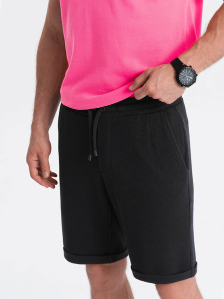 Ombre Clothing Fekete férfi rövidnadrág Ombre ruházat