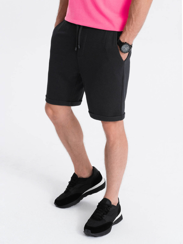 Ombre Clothing Fekete férfi rövidnadrág Ombre ruházat