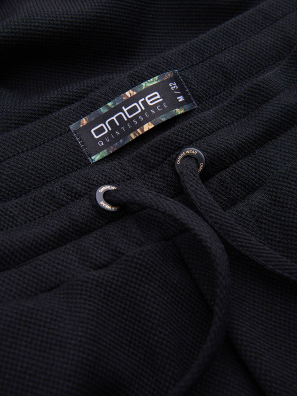 Ombre Clothing Fekete férfi rövidnadrág Ombre ruházat