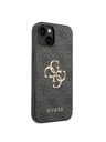 Guess Guess PU 4G fém logós fém hátlap iPhone 15 szürke készülékhez