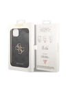 Guess Guess PU 4G fém logós fém hátlap iPhone 15 szürke készülékhez