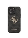 Guess Guess PU 4G fém logós hátsó borító iPhone 13 Pro Max szürke modellhez
