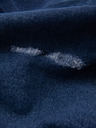 Ombre Clothing Sötétkék férfi farmer rövidnadrág lyukakkal Ombre ruházat