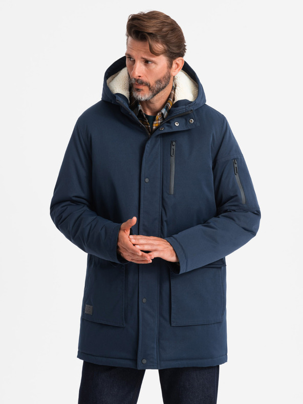 Ombre Clothing Férfi hosszú parka kabát Ombre Clothing