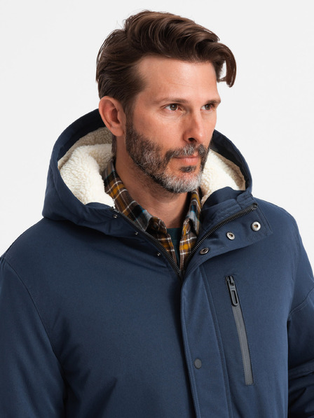 Ombre Clothing Férfi hosszú parka kabát Ombre Clothing
