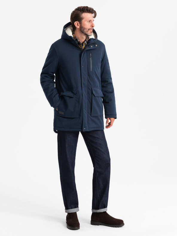 Ombre Clothing Férfi hosszú parka kabát Ombre Clothing