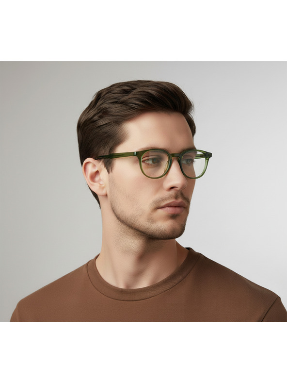 VEYREY VeyRey nerd acetát napszemüveg Scewate zöld keret tiszta lencse