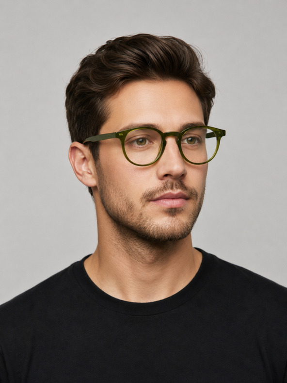 VEYREY VeyRey nerd acetát napszemüveg Scewate zöld keret tiszta lencse