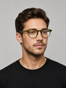 VEYREY VeyRey nerd acetát napszemüveg Scewate zöld keret tiszta lencse