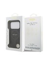 Guess Guess PU Leather 4G Colored Ring MagSafe Hátlap iPhone 17 Pro-hoz Black