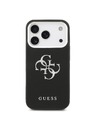 Guess Guess PU Grained 4G Metal Logo Hátlap iPhone 17 Pro-hoz Black