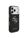 Guess Guess PU Grained 4G Metal Logo Hátlap iPhone 17 Pro-hoz Black