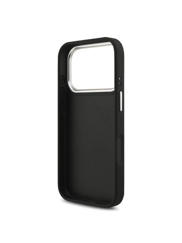 Guess Guess PU Grained 4G Metal Logo Hátlap iPhone 17 Pro-hoz Black