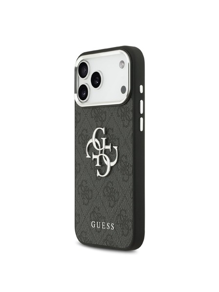 Guess Guess PU 4G Metal Logo Hátlap iPhone 17 Pro Max-hoz Silver Black
