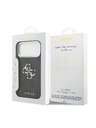 Guess Guess PU 4G Metal Logo Hátlap iPhone 17 Pro Max-hoz Silver Black