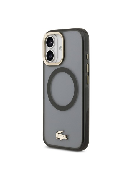 Lacoste Lacoste PC/TPU Frosted Finish Gold Logo MagSafe Hátsó Tok iPhone 17-hez Black