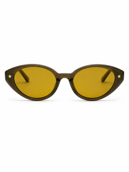 VEYREY VeyRey női cat-eye acetát polarizált napszemüveg Aest barna keret sárga lencse