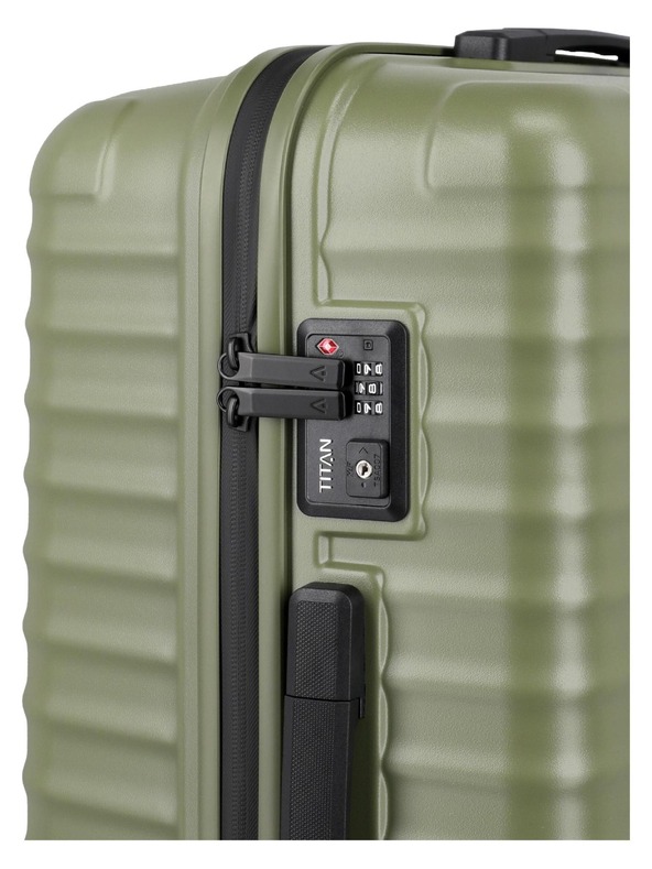 Titan Utazási bőrönd Titan Upgrade M plus Forest green