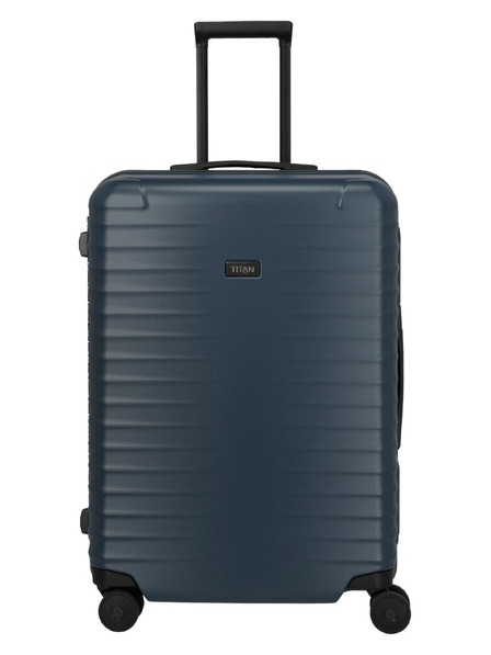 Titan Utazási bőrönd Titan Overseas M plus Midnight blue