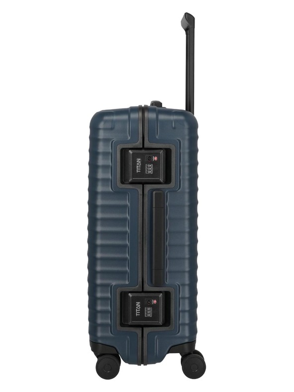 Titan Utazási bőrönd Titan Overseas M plus Midnight blue