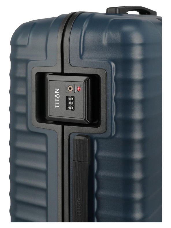 Titan Utazási bőrönd Titan Overseas M plus Midnight blue