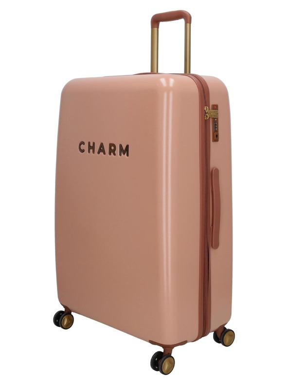 Charm London Utazási bőrönd Charm London Capetown L Pink