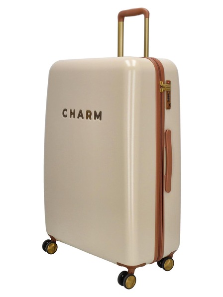 Charm London Utazási bőrönd Charm London Capetown L Beige