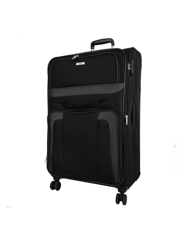 Skyline Utazási bőrönd Skyline Orlando 4w L Black