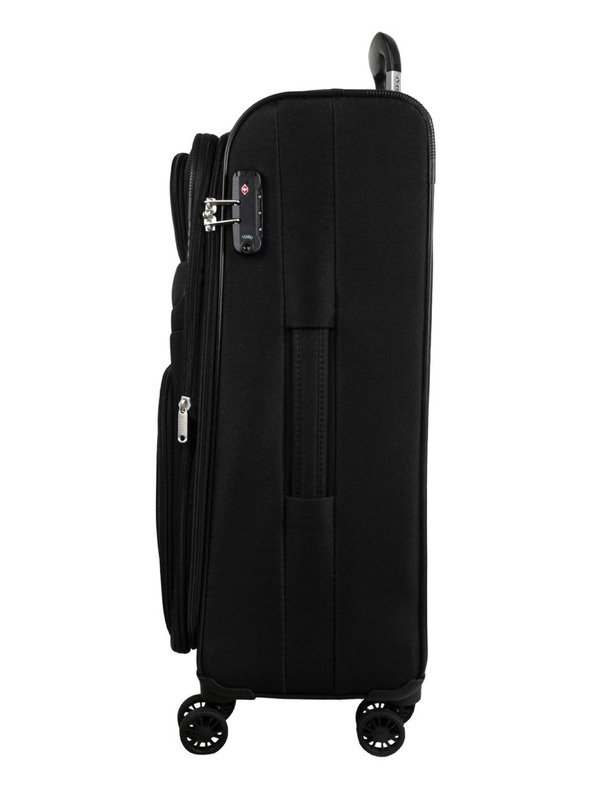 Skyline Utazási bőrönd Skyline Orlando 4w L Black