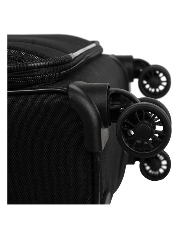 Skyline Utazási bőrönd Skyline Orlando 4w L Black