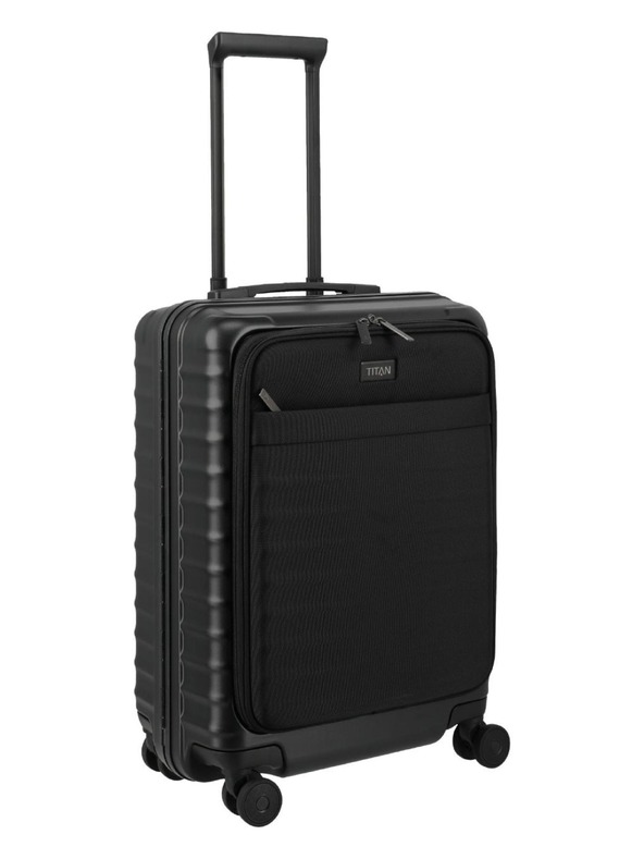 Titan Utazási bőrönd Titan Overseas S Front pocket Nightshade black