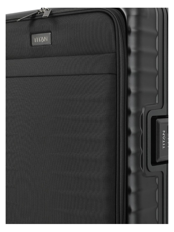 Titan Utazási bőrönd Titan Overseas S Front pocket Nightshade black